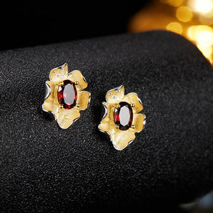 Blossom Radiance Garnet Earring