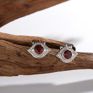 Guardian Eye Garnet Earring